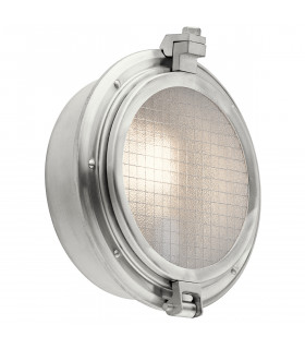 Clearpoint 1 Light Outdoor Wall Light Brushed Aluminium IP44 E27