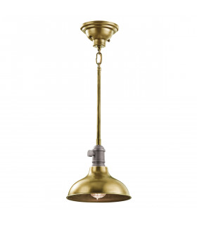 Cobson 1 Light Dome Ceiling Mini Pendant Brass E27-1