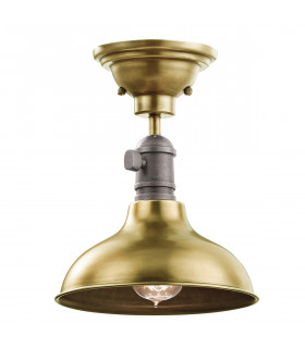 Cobson 1 Light Dome Ceiling Mini Pendant Brass E27-2