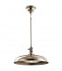 Cobson 1 Light Semi Flush Dome Ceiling Pendant Light Polished Nickel E27-1