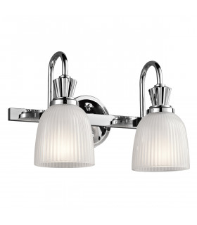 Cora 2 Light Bathroom Wall Light Polished Chrome IP44 G9-1