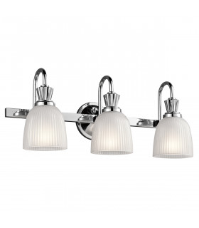 Cora 3 Light Bathroom Wall Light Polished Chrome IP44 G9-1