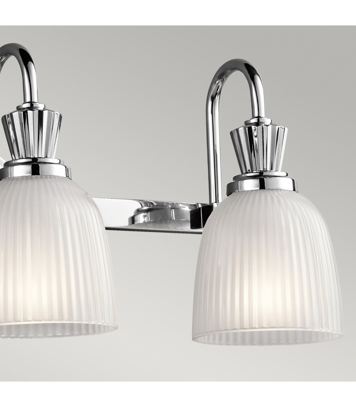 Cora 3 Light Bathroom Wall Light Polished Chrome IP44 G9-4