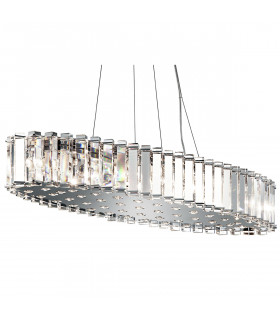Crystal Skye 12 Light Island Bar Crystal Pendant Chrome-1