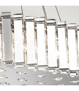 Crystal Skye 12 Light Island Bar Crystal Pendant Chrome-2