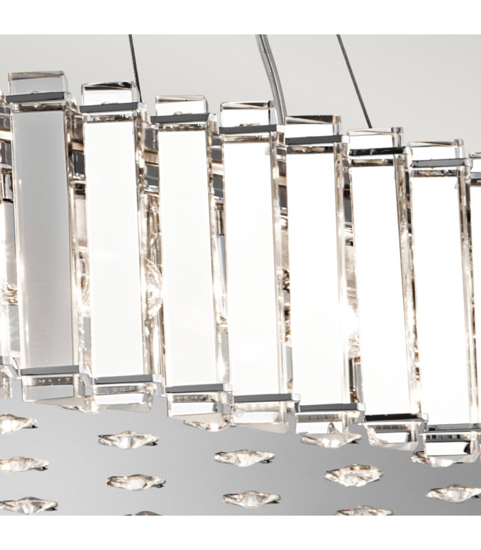 Crystal Skye 12 Light Island Bar Crystal Pendant Chrome-2