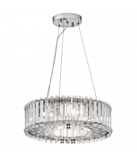 Crystal Skye 6 Light Ceiling Pendant Chrome with Crystals G9-1