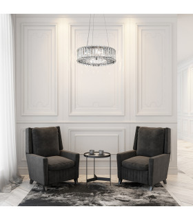 Crystal Skye 6 Light Ceiling Pendant Chrome with Crystals G9-2