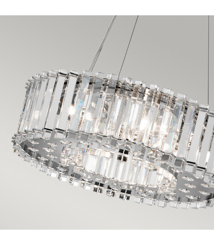 Crystal Skye 6 Light Ceiling Pendant Chrome with Crystals G9-5