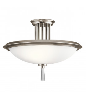 Dreyfus 3 Light Semi Flush Classic Pewter-1
