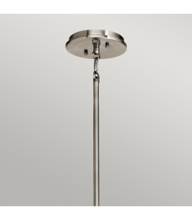 Emory 4 Light Semi Flush Round Ceiling Pendant Light Pewter E27-2