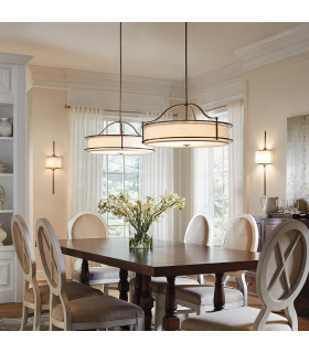 Emory 4 Light Semi Flush Round Ceiling Pendant Light Pewter E27-2