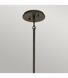 Emory 3 Light Semi Flush Round Ceiling Pendant Light Pewter E27-2