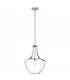 Everly 1 Light Medium Dome Ceiling Pendant Light Chrome E27-1
