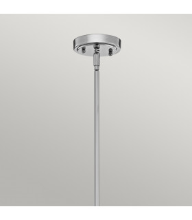 Everly 1 Light Medium Dome Ceiling Pendant Light Chrome E27-2