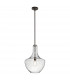 Everly 1 Light Medium Dome Ceiling Pendant Light Bronze E27-1