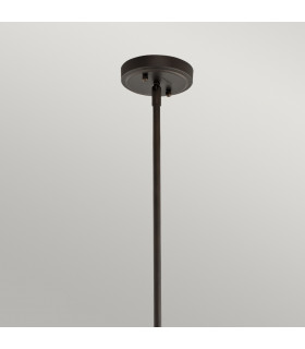 Everly 1 Light Medium Dome Ceiling Pendant Light Bronze E27-2
