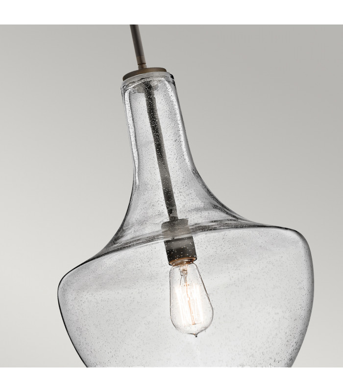 Everly 1 Light Medium Dome Ceiling Pendant Light Bronze E27-3