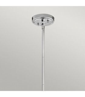 Everly 1 Light Small Dome Ceiling Pendant Light Chrome E27-2