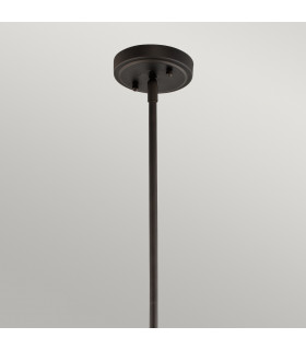Everly 1 Light Small Dome Ceiling Pendant Light Bronze E27-2