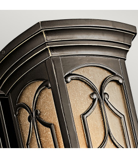 Franceasi 1 Light Outdoor Medium Wall Lantern Light Olde Bronze IP44 E27-2