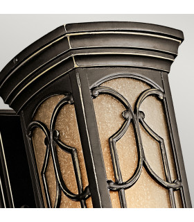 Franceasi 1 Light Outdoor Small Wall Lantern Light Olde Bronze IP44 E27-2