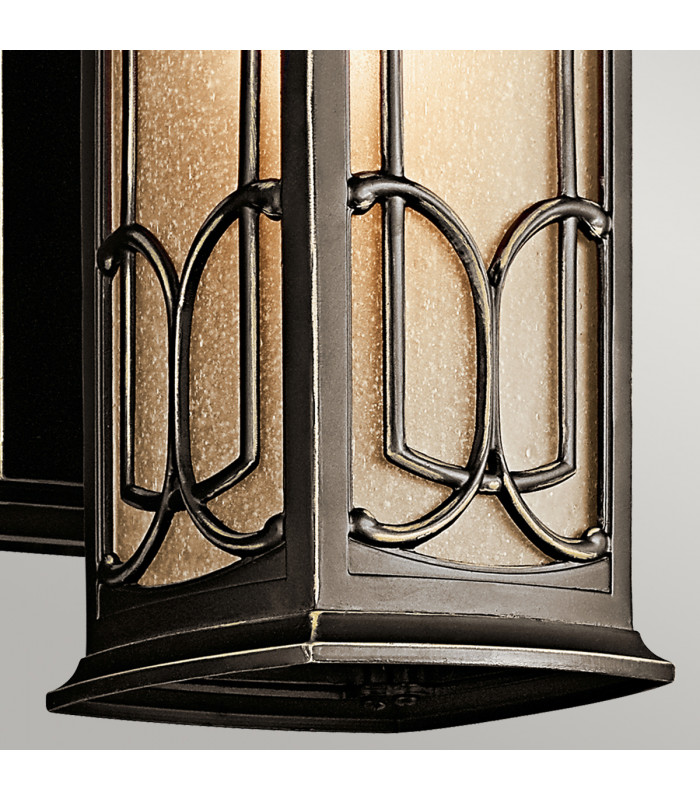 Franceasi 1 Light Outdoor Small Wall Lantern Light Olde Bronze IP44 E27-4