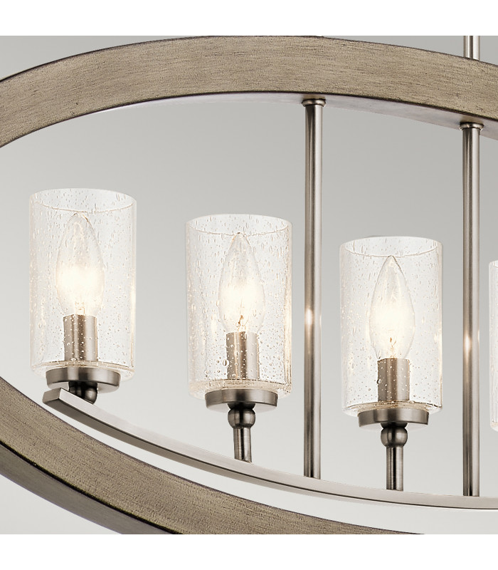 Kichler Grand Bank 5 Light Chandelier Antique Grey-2