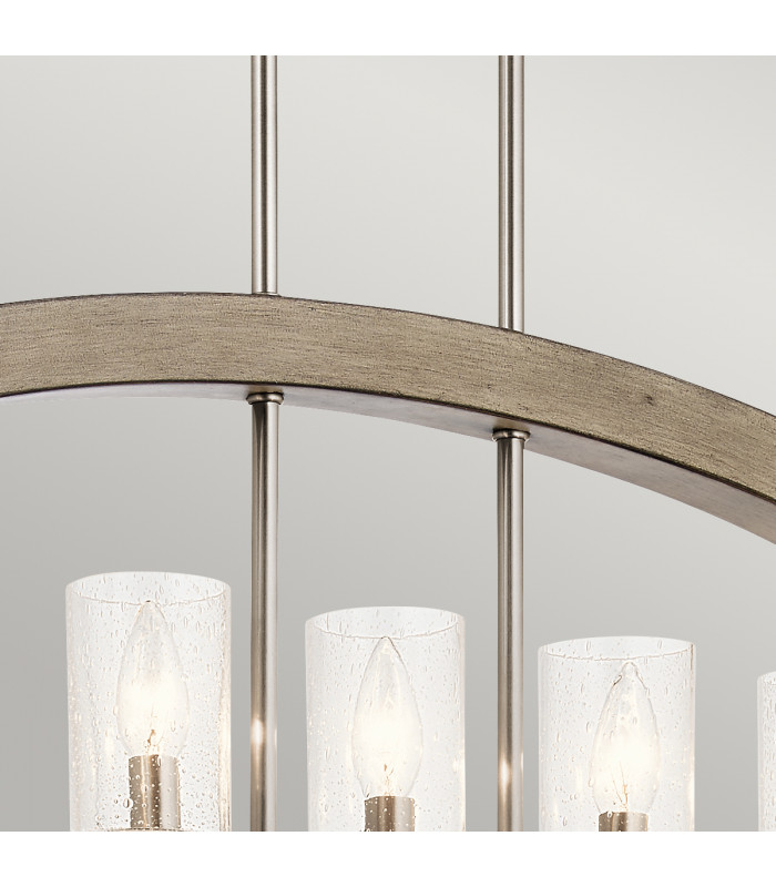 Kichler Grand Bank 5 Light Chandelier Antique Grey-4