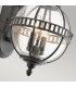 Halleron 2 Light Outdoor Globe Wall Lantern Light Grey IP44 E14-3