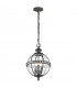 Halleron 3 Light Outdoor Globe Ceiling Pendant Light Grey IP44 E14-1