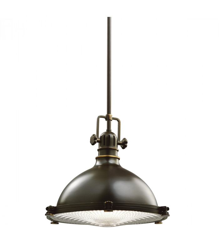Hatteras Bay 1 Light  Medium Dome Ceiling Pendant Olde Bronze E27