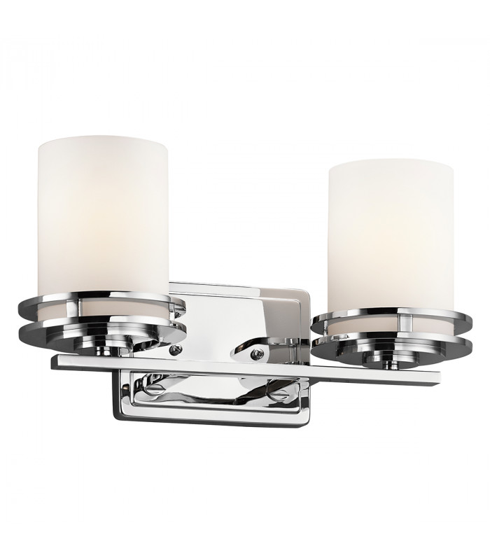Hendrik 2 Light Bathroom Wall Light Polished Chrome IP44 G9-1