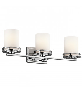 Hendrik 3 Light Bathroom Wall Light Polished Chrome IP44 G9-1