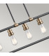 Imahn 5 Light Ceiling Chandelier Pendant Bar Light Black Natural Brass E27-3