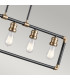 Imahn 5 Light Ceiling Chandelier Pendant Bar Light Black Natural Brass E27-4