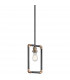 Imahn 1 Light Mini Ceiling Pendant Light Black Natural Brass E27-1