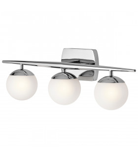 Jasper 3 Light Bathroom Wall Light Polished Chrome IP44 G9
