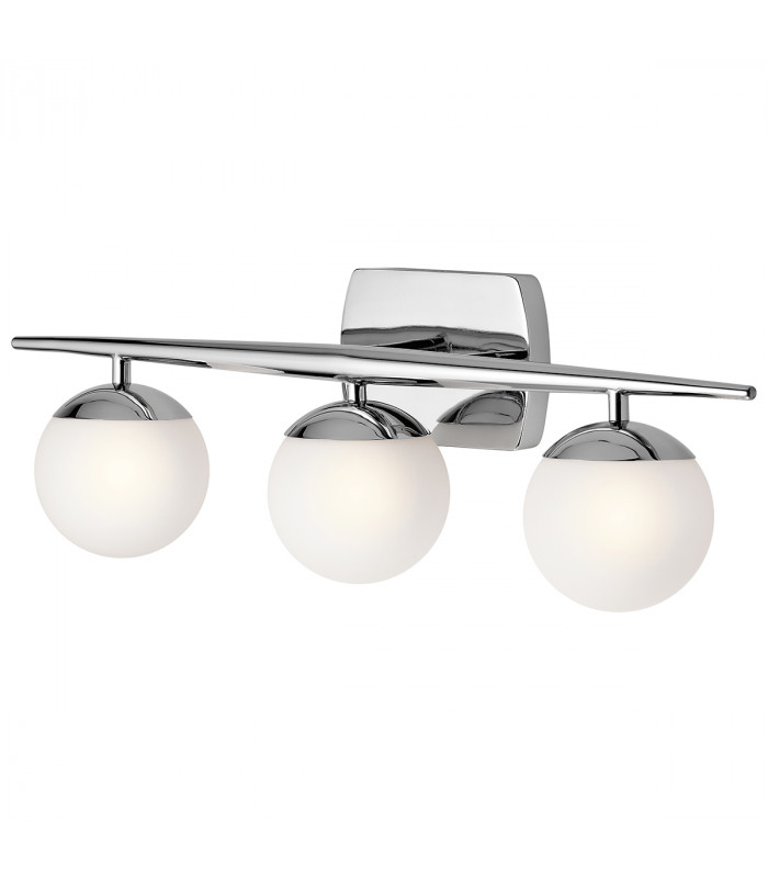 Jasper 3 Light Bathroom Wall Light Polished Chrome IP44 G9