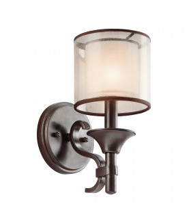 Lacey 1 Light Wall Light Mission Bronze E14-1