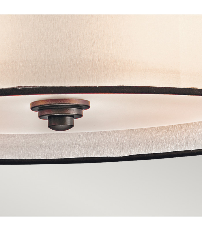 Lacey 4 Light  Large Round Ceiling Pendant Mission Bronze E27-4