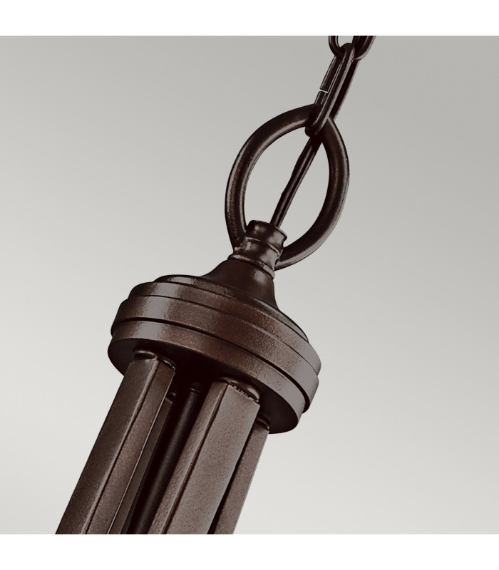 Lacey 4 Light  Large Round Ceiling Pendant Mission Bronze E27-5