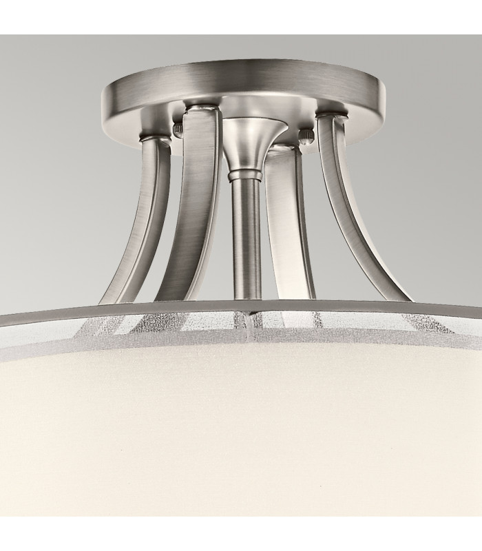 Lacey 4 Light Semi-Flush Mount Antique Pewter E27-2