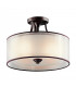 Lacey 3 Light Small Semi Flush Mount Ceiling Light Mission Bronze E27-1