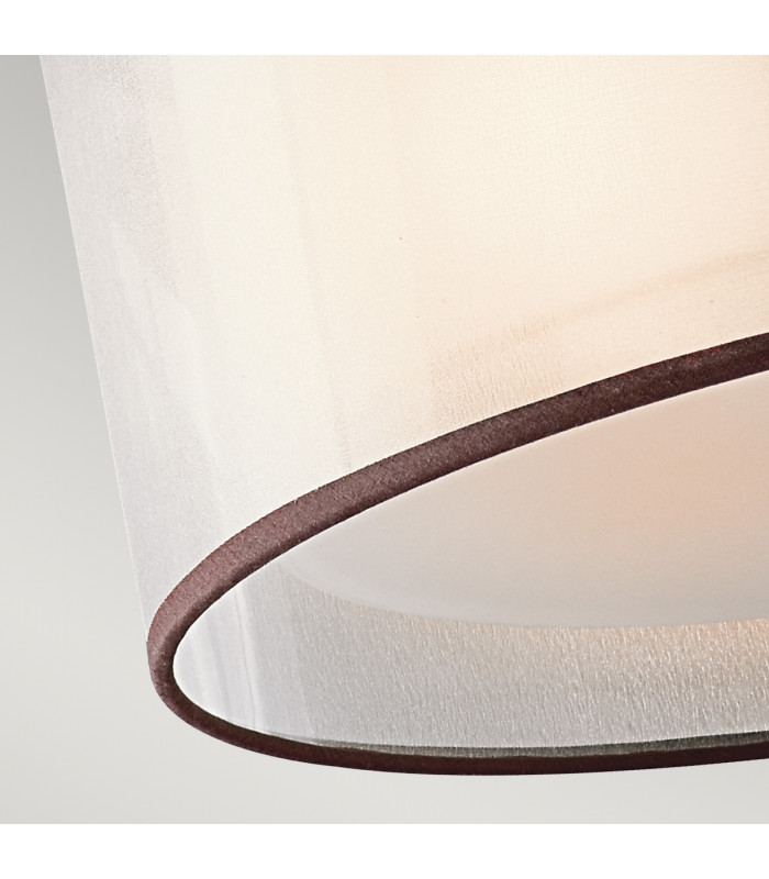 Lacey 3 Light Small Semi Flush Mount Ceiling Light Mission Bronze E27-3