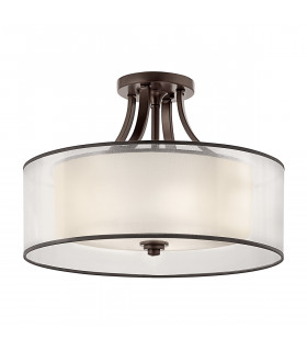 Lacey 4 Light Semi-Flush Mount Mission Bronze E27-1