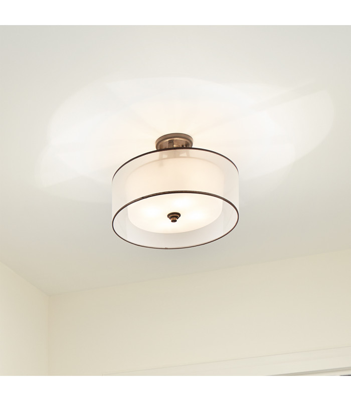 Lacey 4 Light Semi-Flush Mount Mission Bronze E27-4