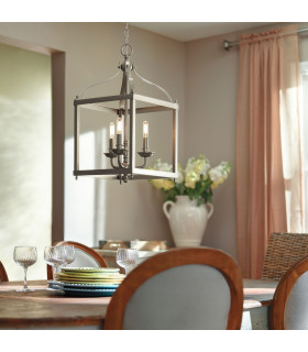 Larkin 3 Light Medium Ceiling Pendant Brushed Nickel E14-2