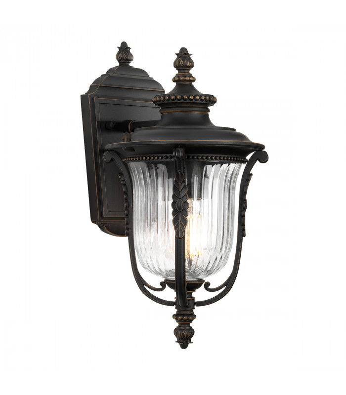 Luverne 1 Light Outdoor Small Wall Lantern Light Rubbed Bronze IP44 E27-1