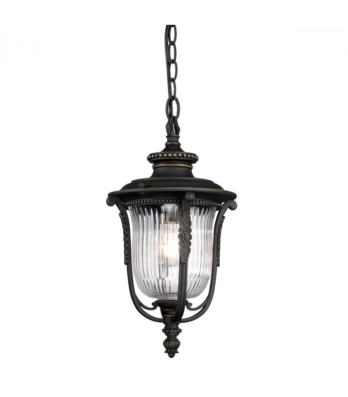 Luverne 1 Light Outdoor Ceiling Chain Lantern Rubbed Bronze E27-1